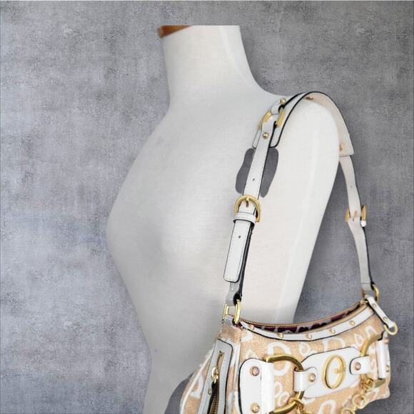 NWT Guess Y2K Vintage Monogram Baguette Shoulder Bag Early 2000’s Summer Season - Picture 3 of 16